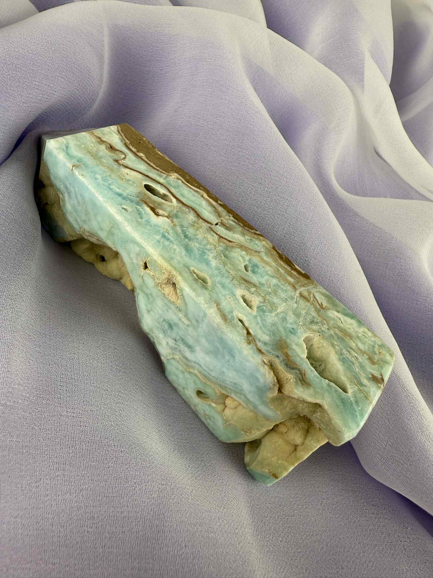 Caribbean Calcite Polished Point #2