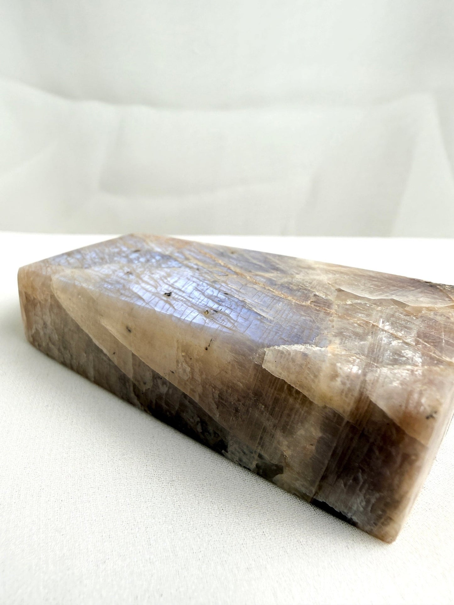 Natural Sunstone Moonstone Crystal Tower - India - 0.15kg
