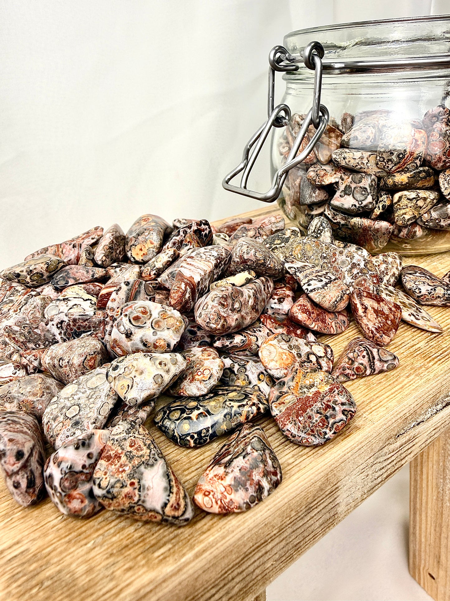Leopard Skin Jasper Tumblestone - Mexico - 15-20mm
