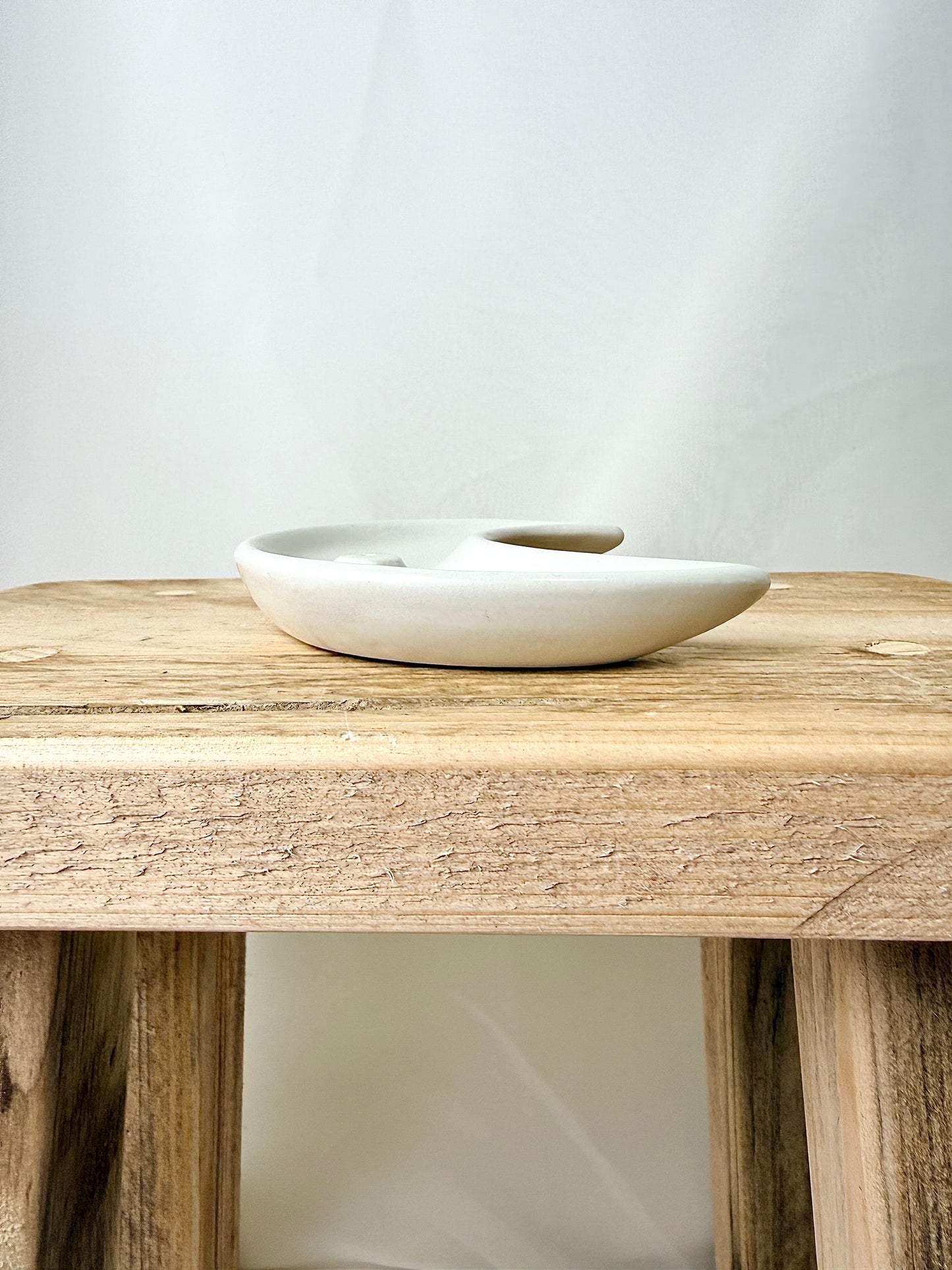 White Crescent Moon Incense Stick Holder