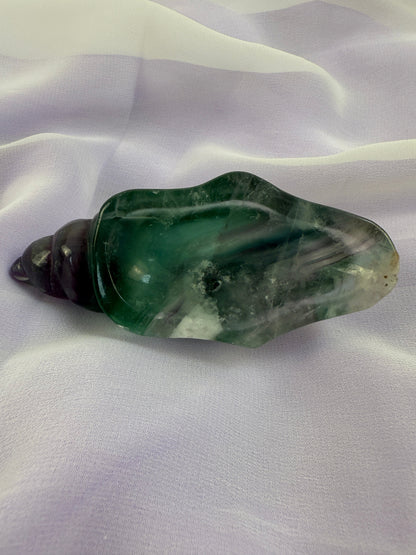 Rainbow Fluorite Conch Shell #1