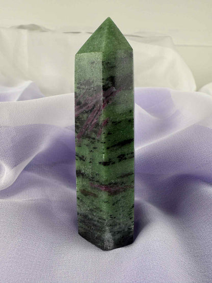 Ruby in Zoisite Polished Point