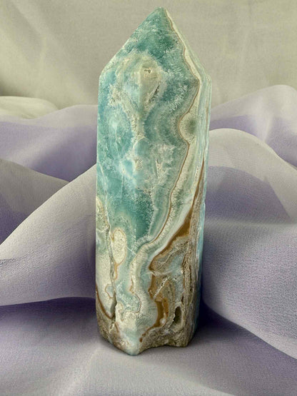 Caribbean Calcite Polished Point #1