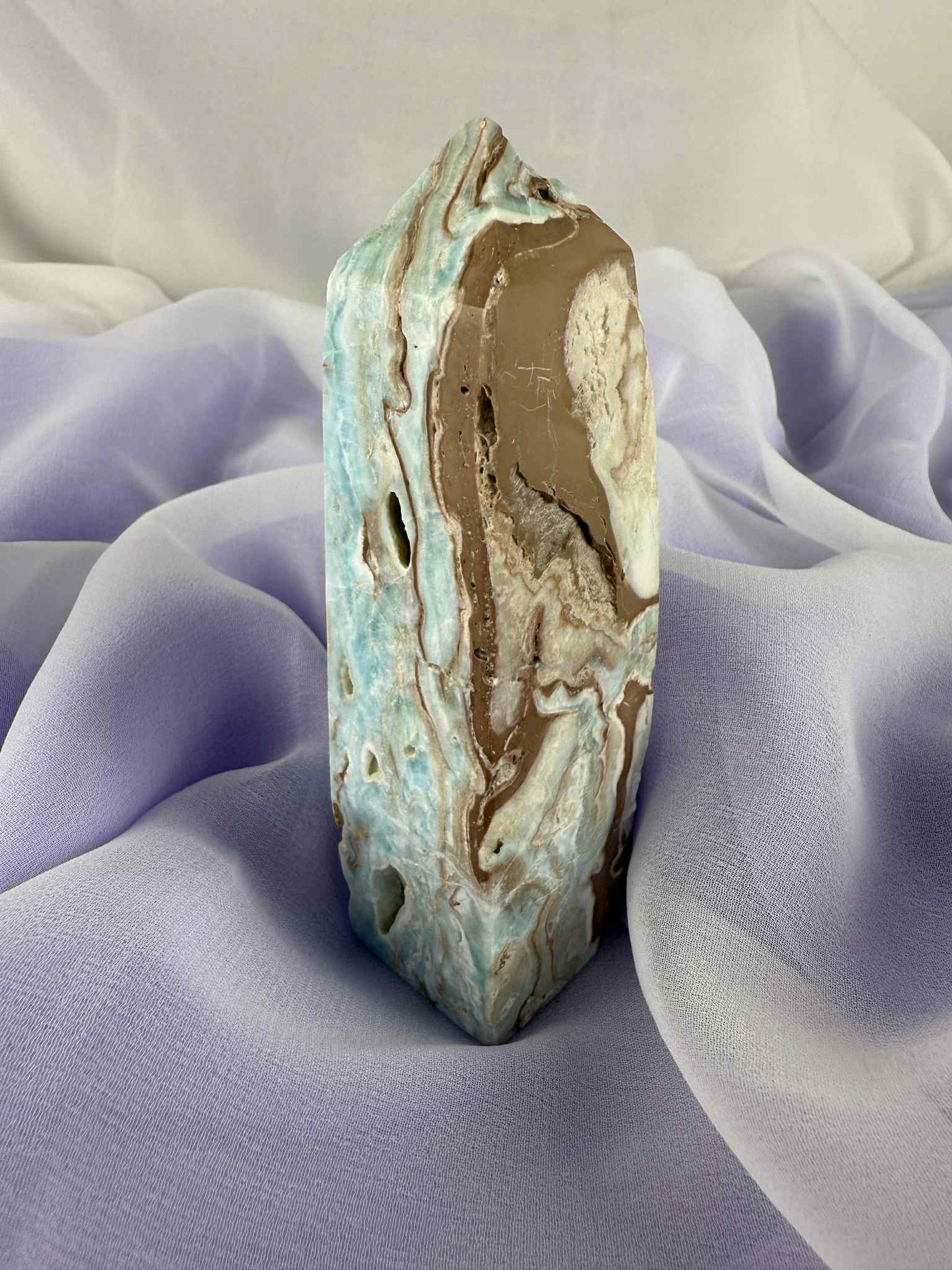 Caribbean Calcite Polished Point #2