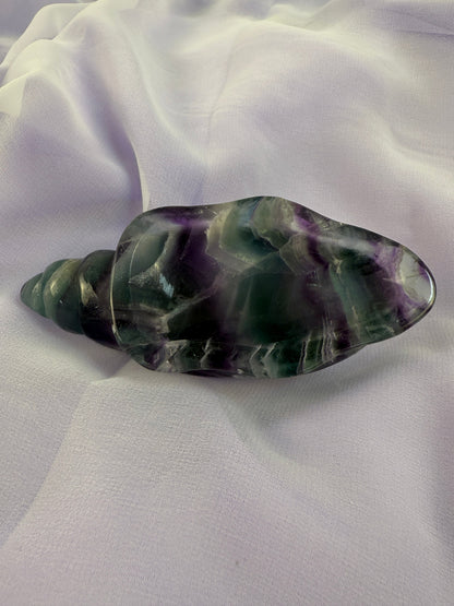 Rainbow Fluorite Conch Shell #4