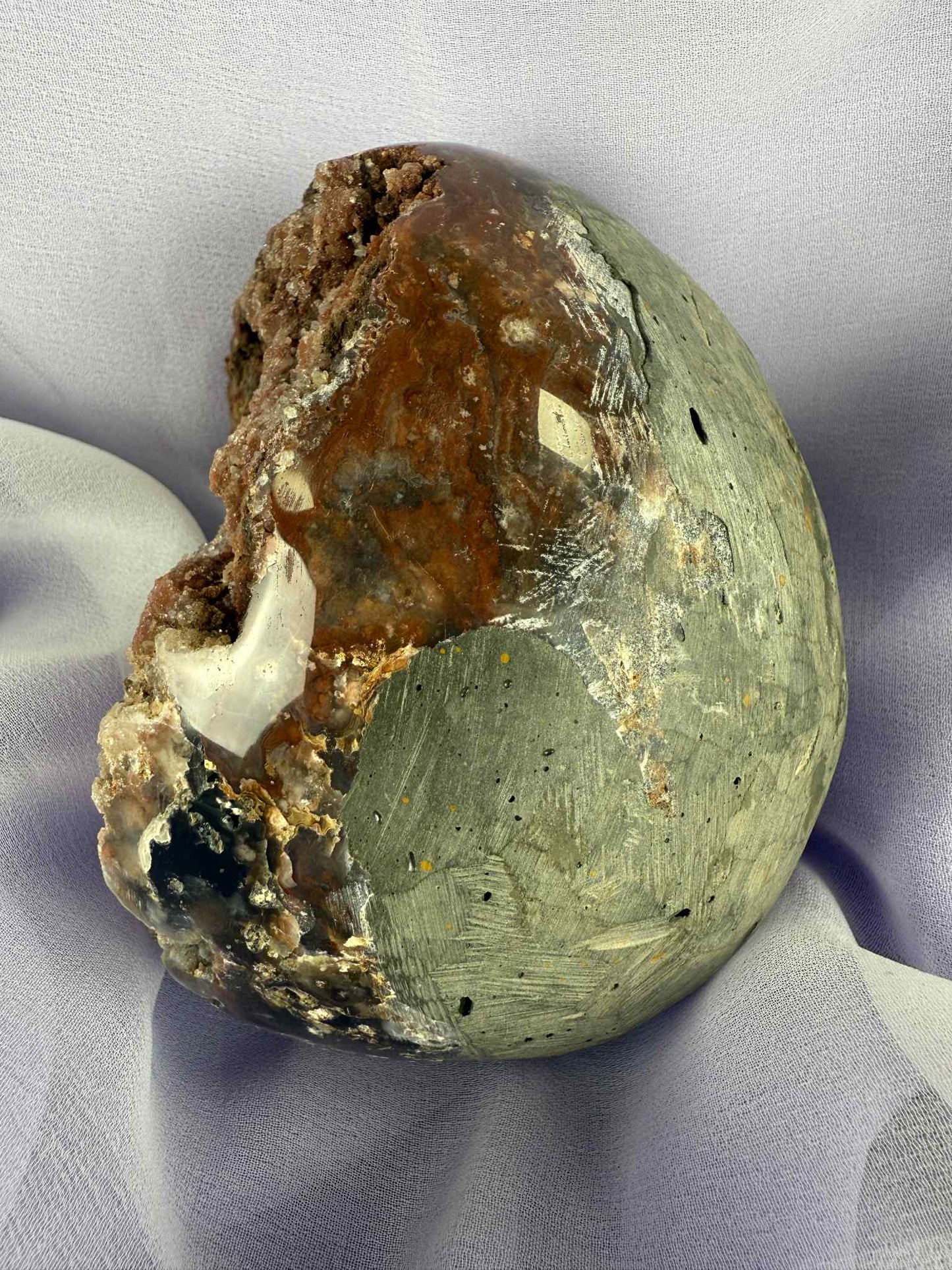 Red Chalcedony Druzy Egg