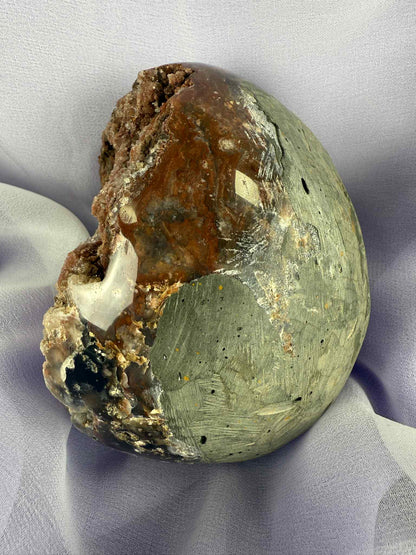 Red Chalcedony Druzy Egg