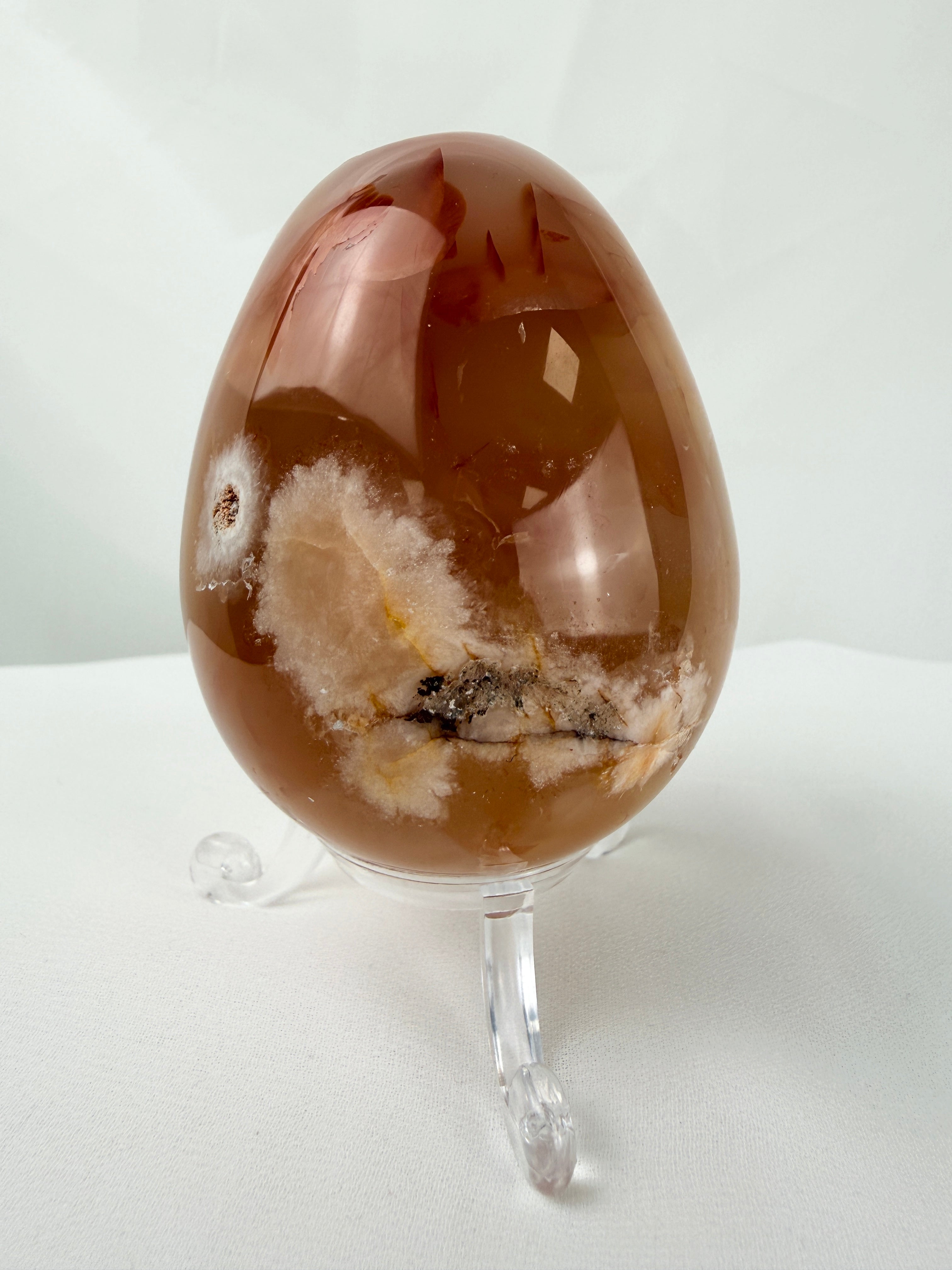 Flower Agate Egg