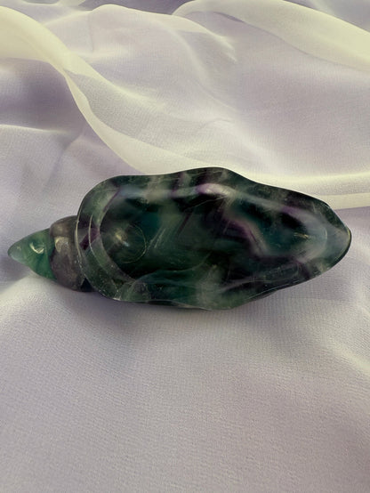 Rainbow Fluorite Conch Shell #2