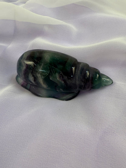 Rainbow Fluorite Conch Shell #2