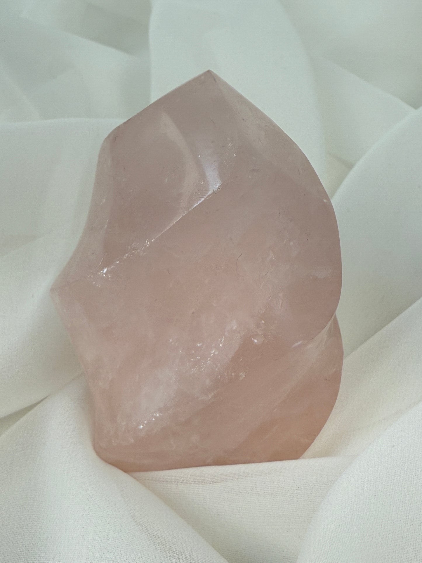 Small Rose Quartz Flame