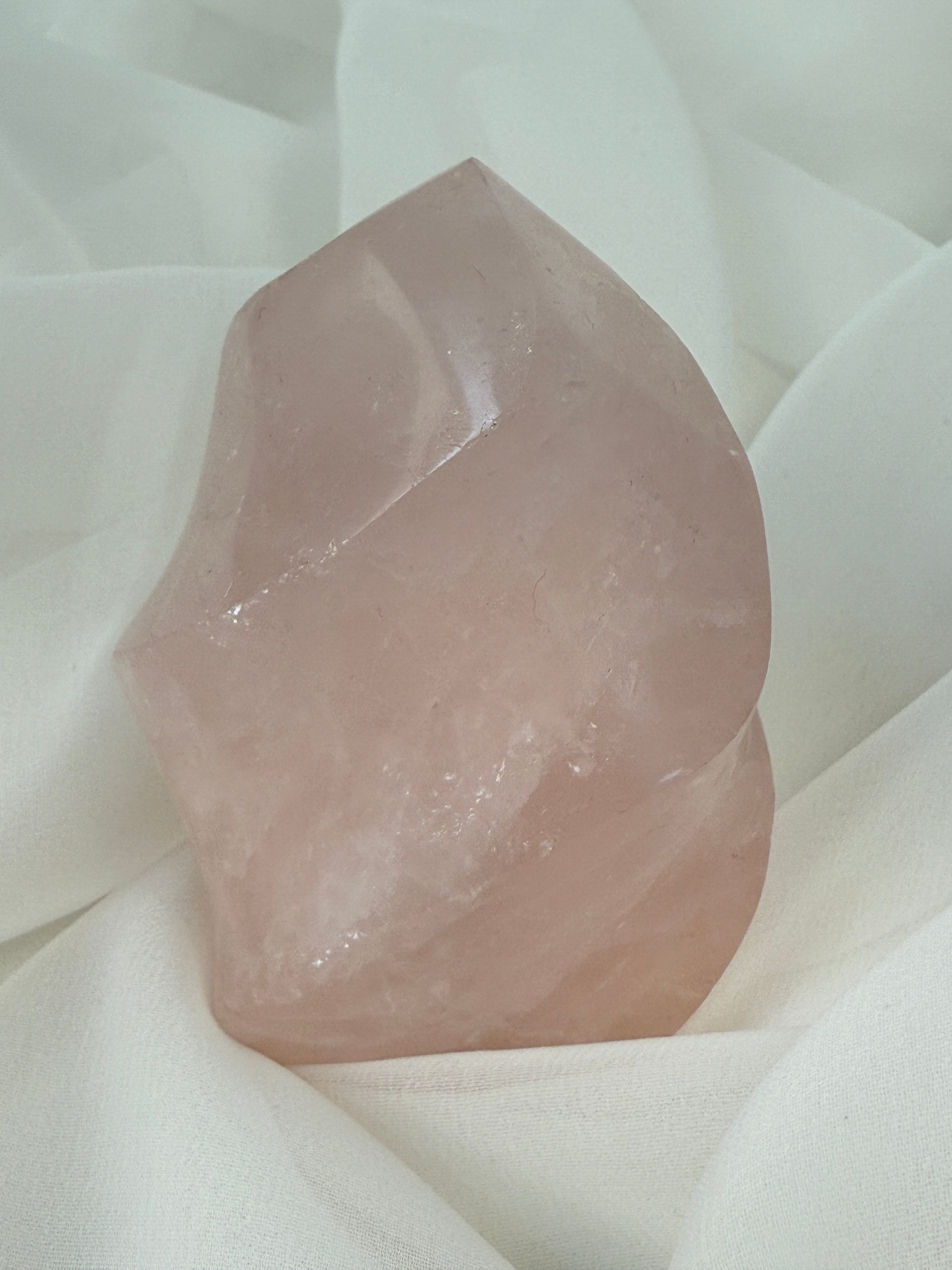 Small Rose Quartz Flame