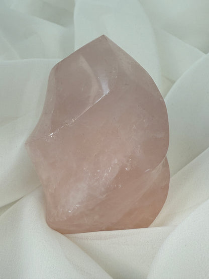 Small Rose Quartz Flame