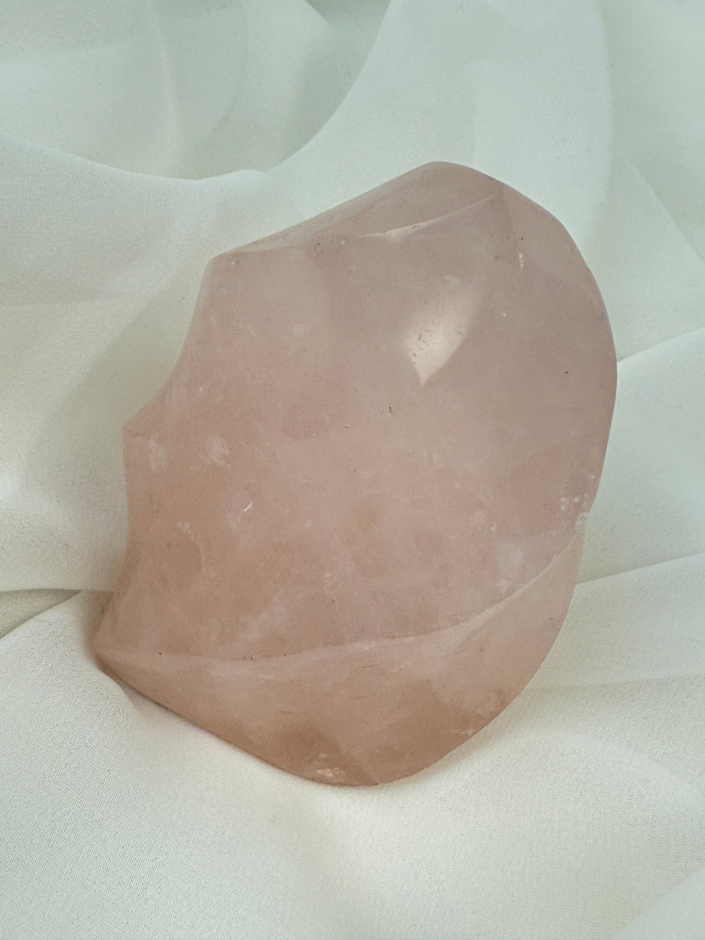 Small Rose Quartz Flame