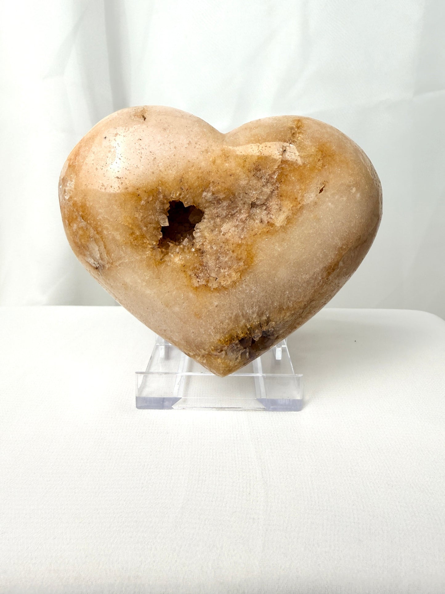 Natural Pink Amethyst Crystal Heart - Brazil - 483g (#1)