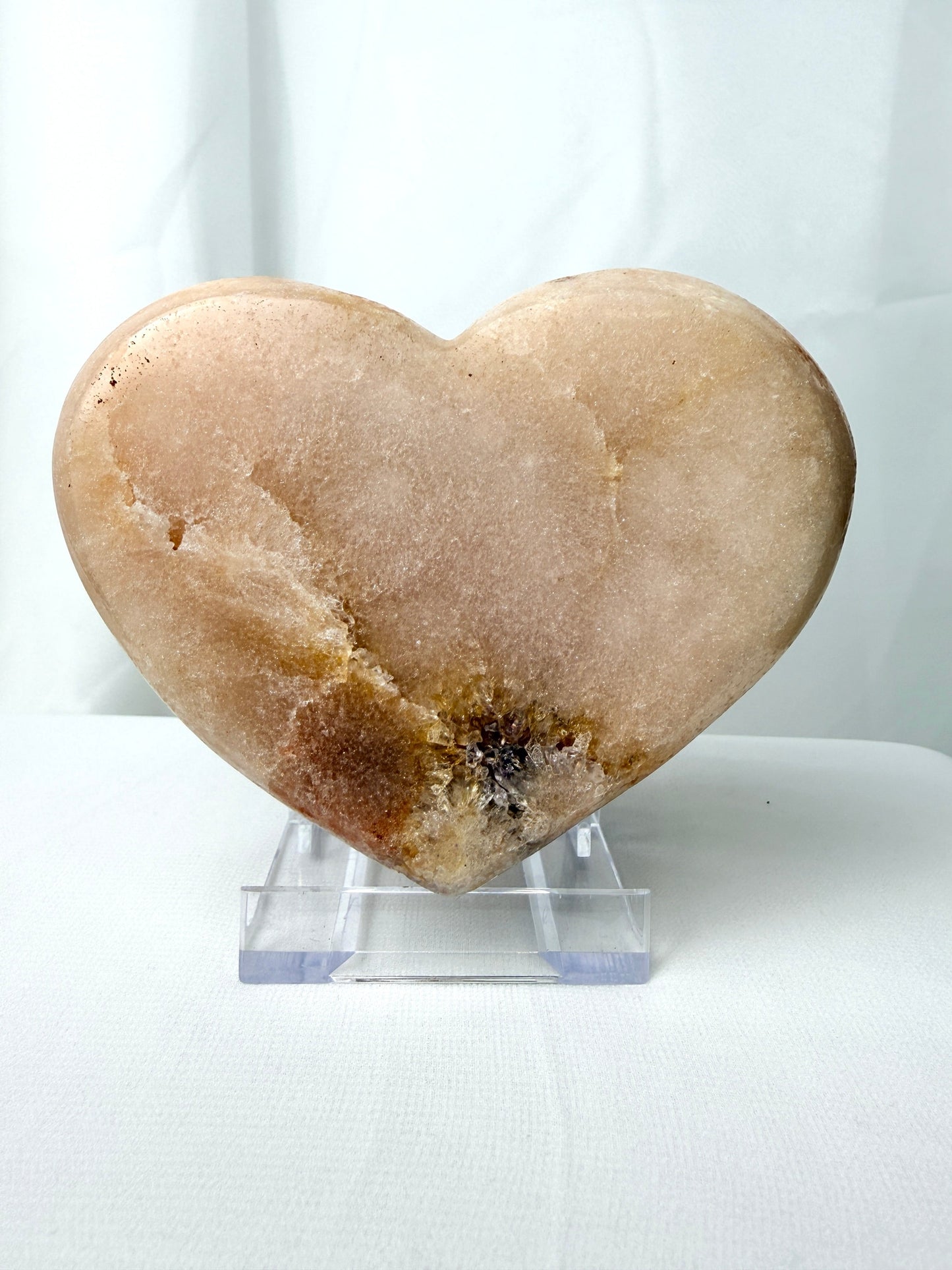 Natural Pink Amethyst Crystal Heart - Brazil - 483g (#1)