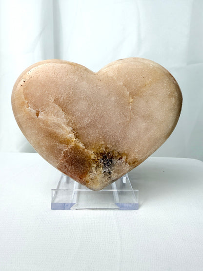 Natural Pink Amethyst Crystal Heart - Brazil - 483g (#1)