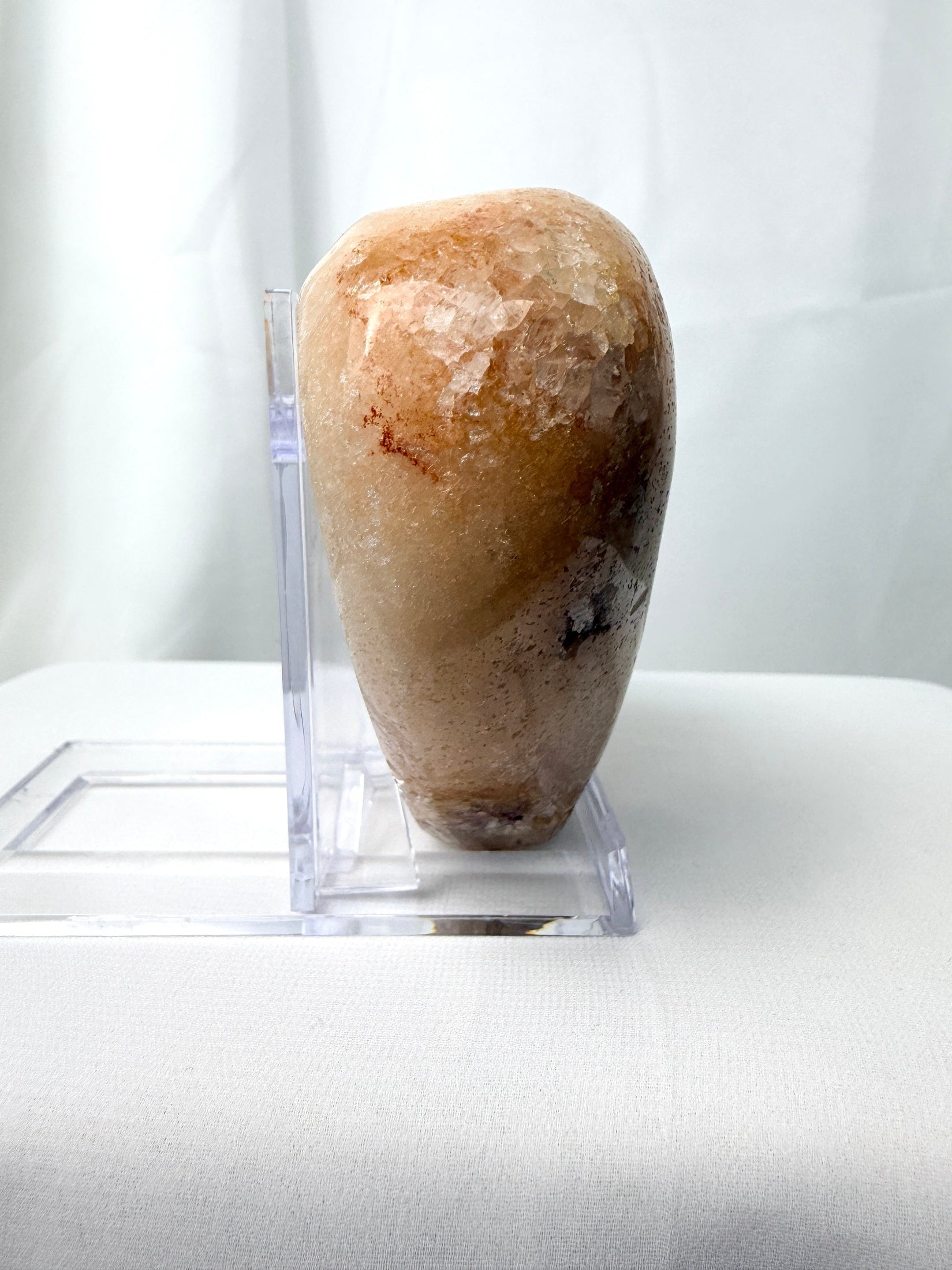 Natural Pink Amethyst Crystal Heart (#1)