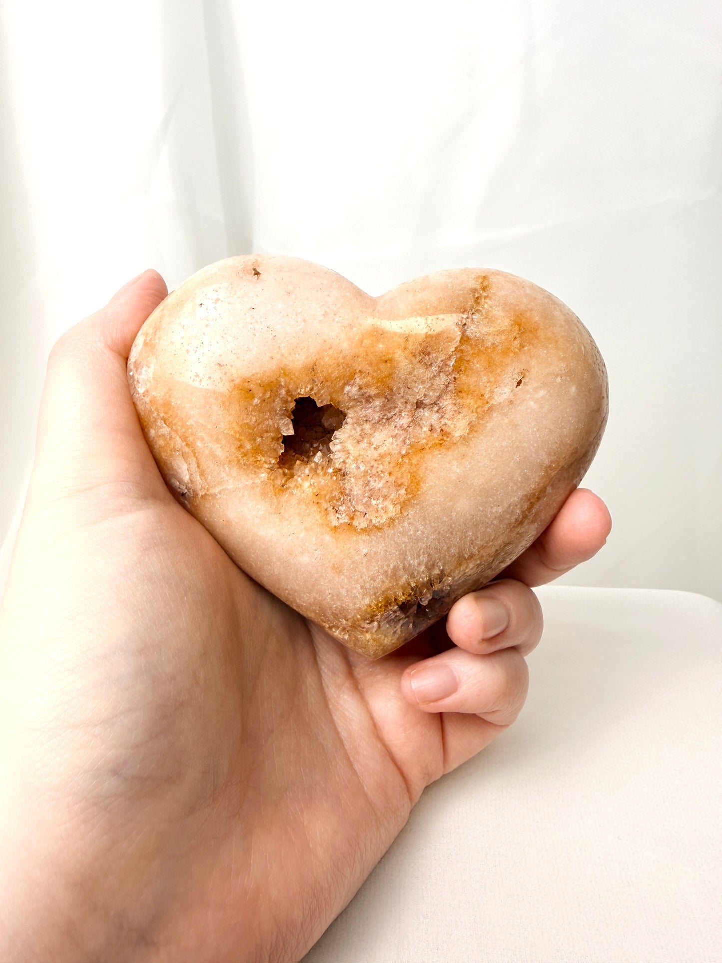 Natural Pink Amethyst Crystal Heart - Brazil - 483g (#1)