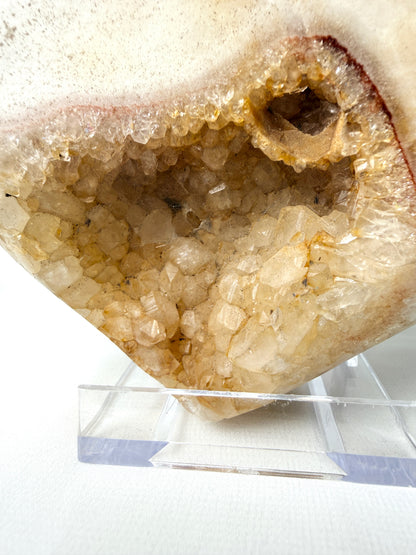 Natural Pink Amethyst Crystal Heart - Brazil - 995g (#2)