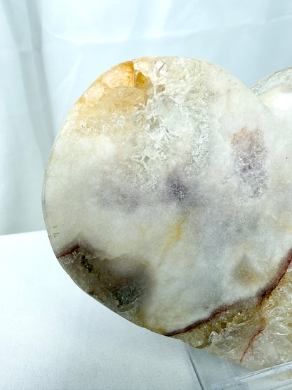 Natural Pink Amethyst Crystal Heart - Brazil - 995g (#2)