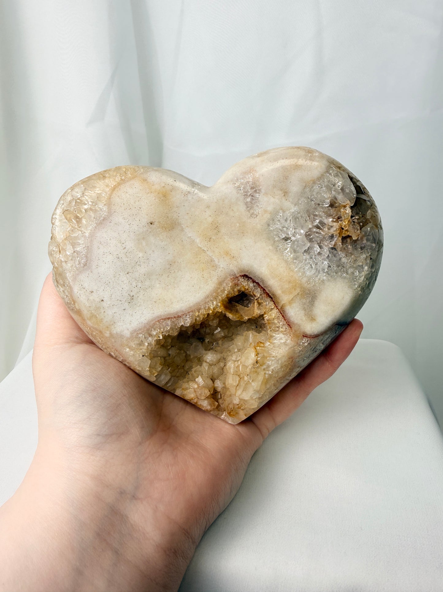 Natural Pink Amethyst Crystal Heart - Brazil - 995g (#2)