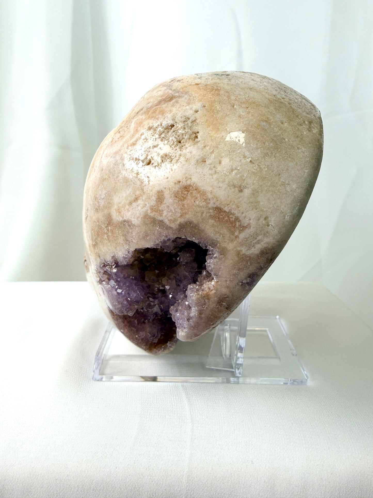 Natural Pink Amethyst Crystal Heart - Brazil - 1385g (#3)