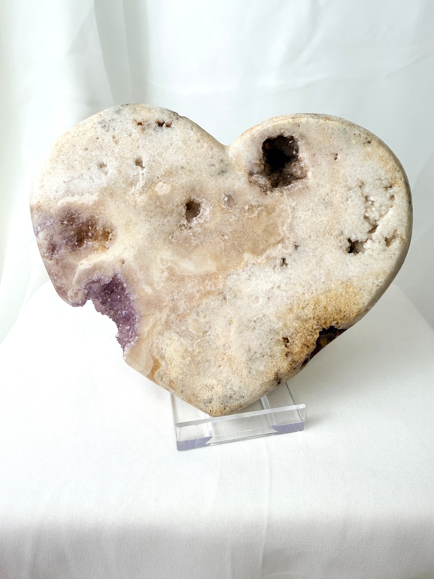 Natural Pink Amethyst Crystal Heart - Brazil - 1385g (#3)
