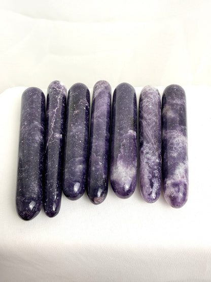 Natural Lepidolite Crystal Wand - Madagascar | 10 - 13cm