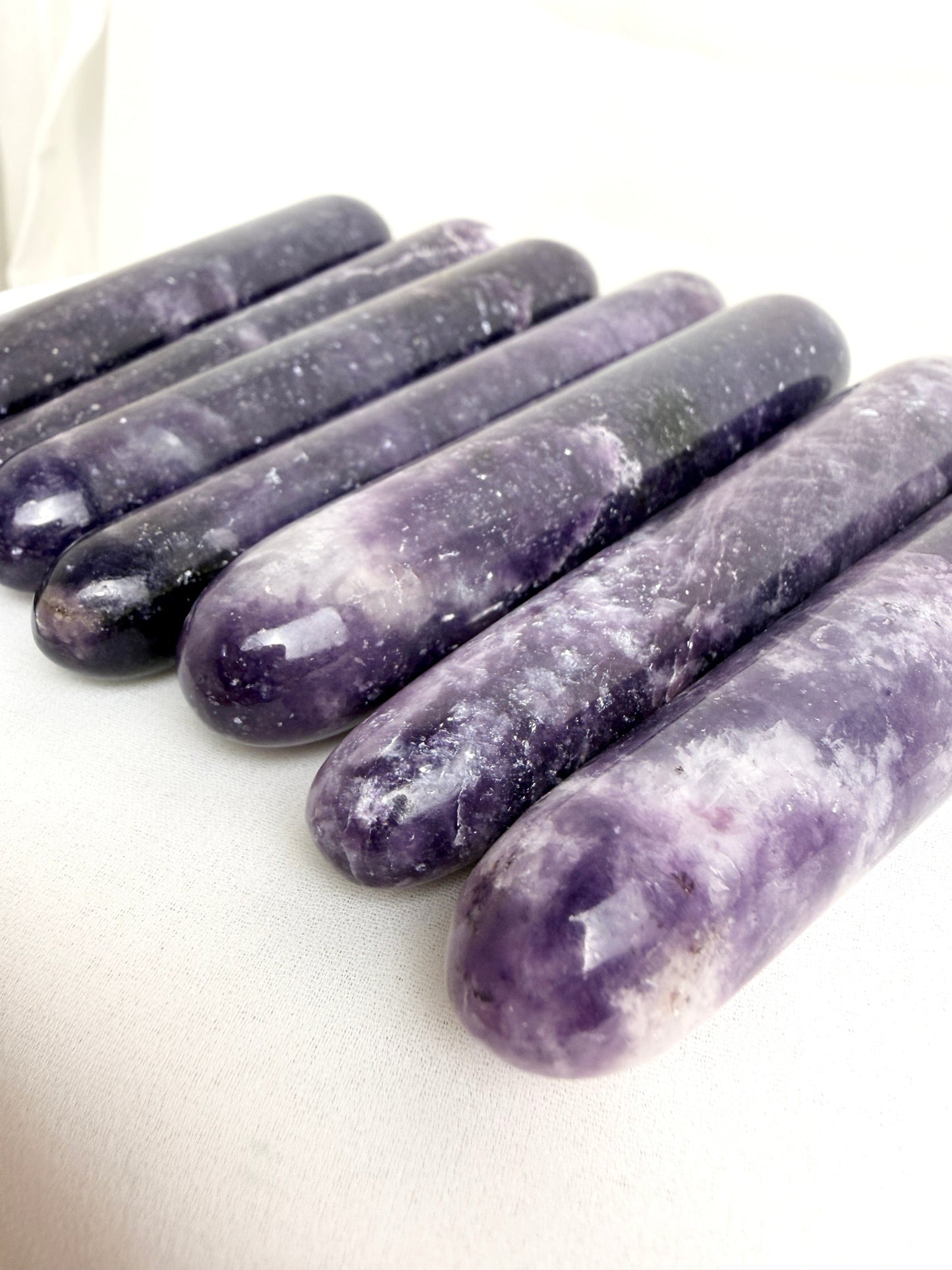 Natural Lepidolite Crystal Wand - Madagascar | 10 - 13cm