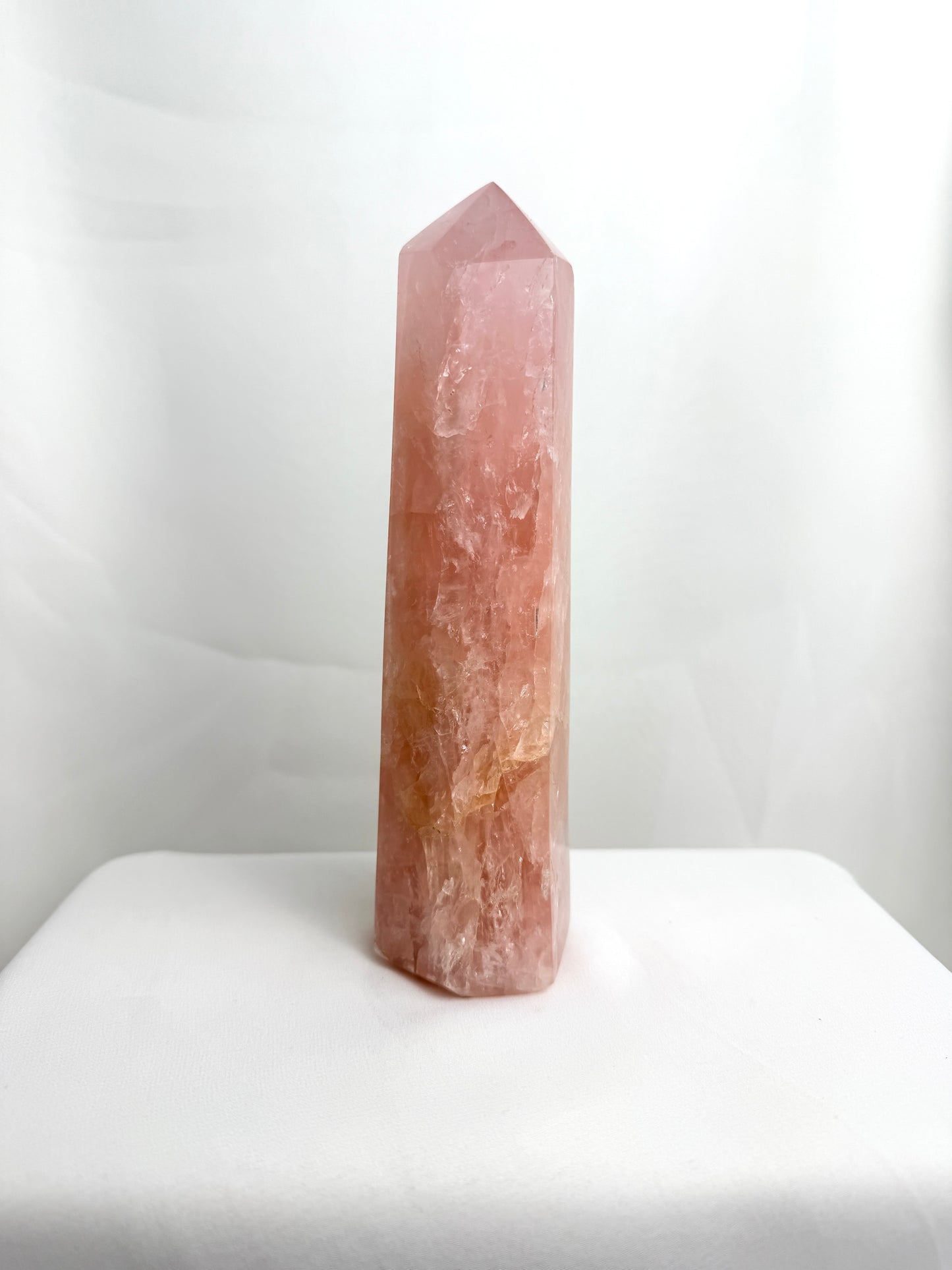 Natural Rose Quartz Crystal Tower - Madagascar - 0.69kg
