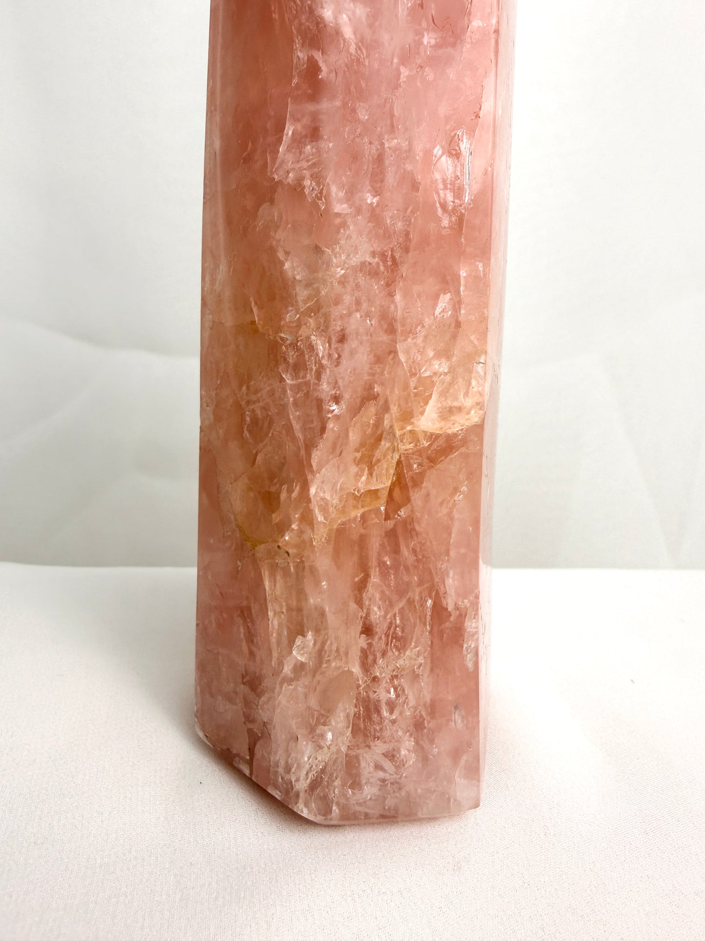 Natural Rose Quartz Crystal Tower - Madagascar - 0.69kg