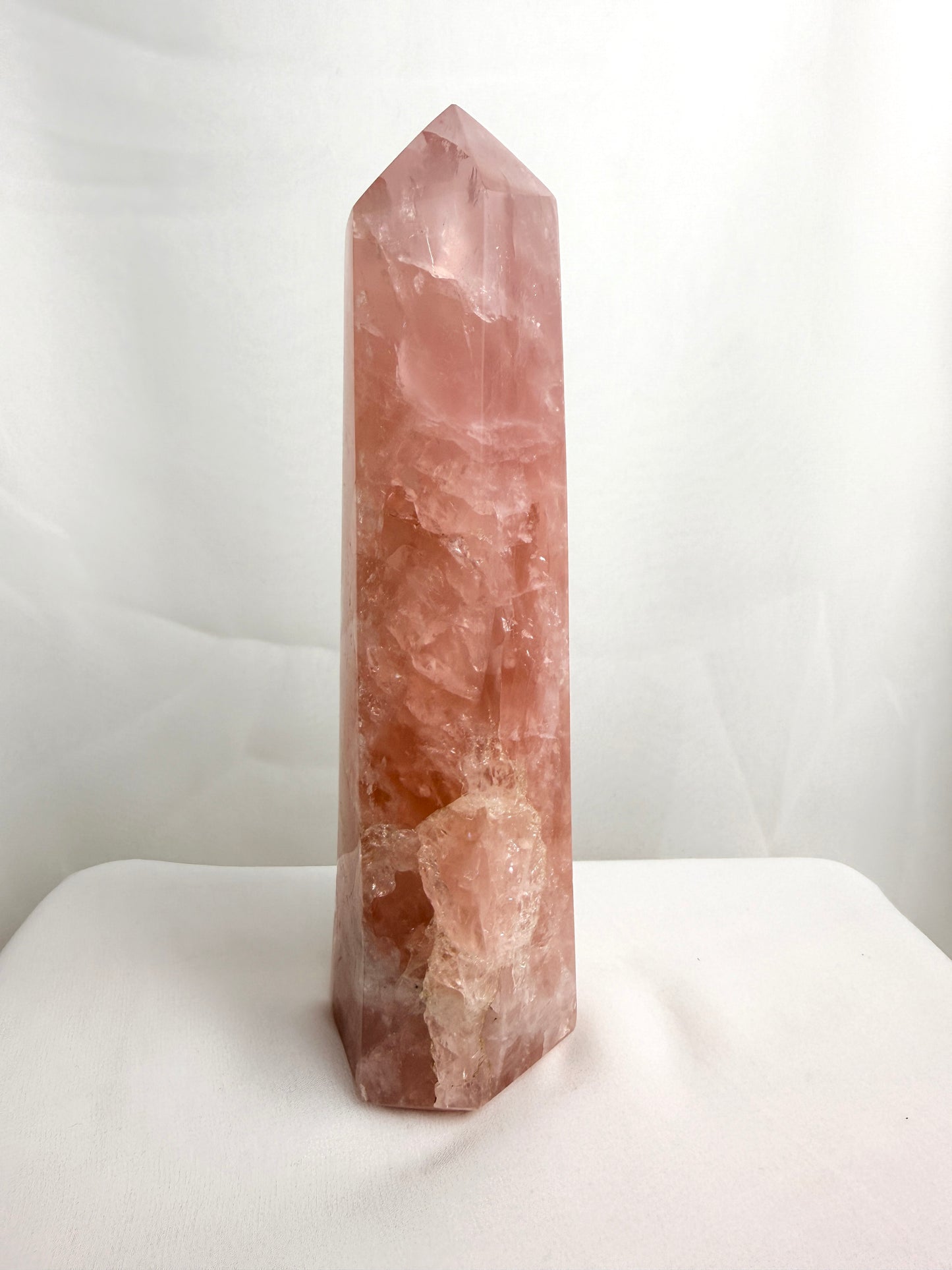 Natural Rose Quartz Crystal Tower - Madagascar - 0.69kg