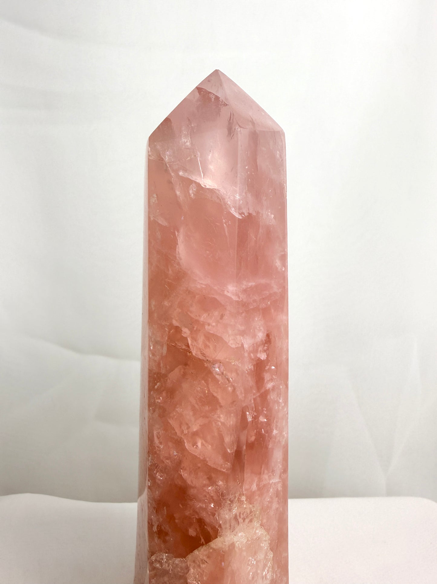 Natural Rose Quartz Crystal Tower - Madagascar - 0.69kg