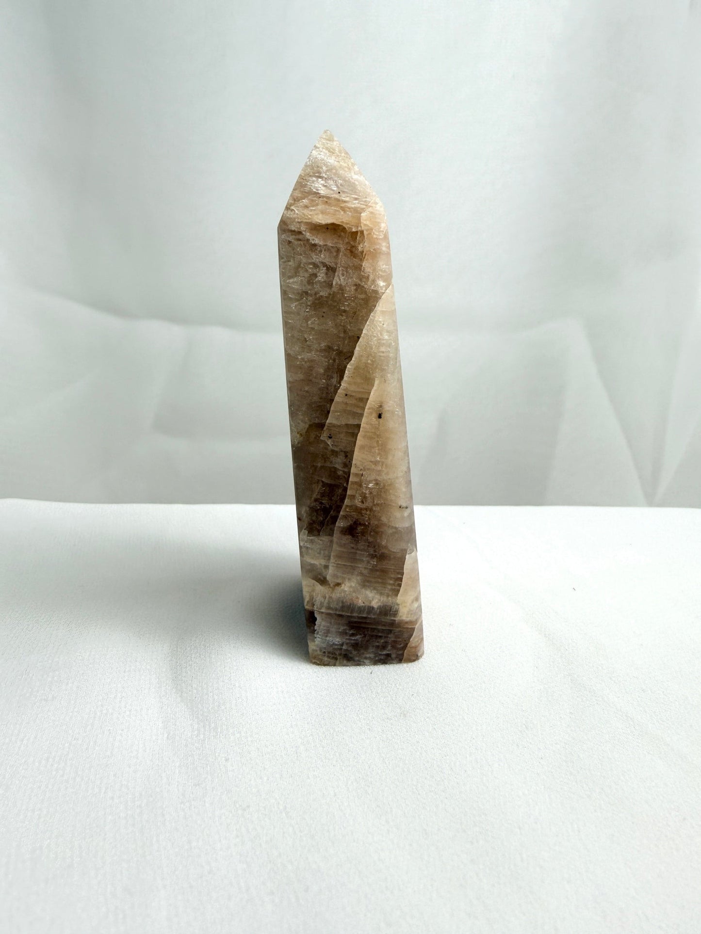 Natural Sunstone Moonstone Crystal Tower - India - 0.15kg