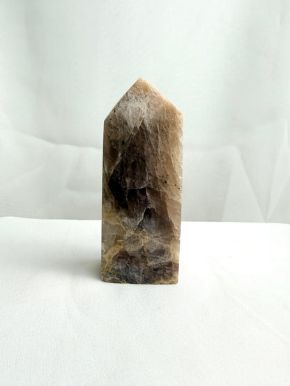 Natural Sunstone Moonstone Crystal Tower - India - 0.15kg