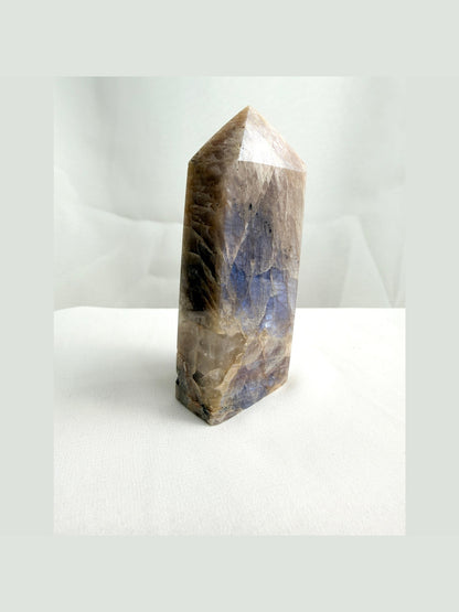 Natural Sunstone Moonstone Crystal Tower - India - 0.15kg