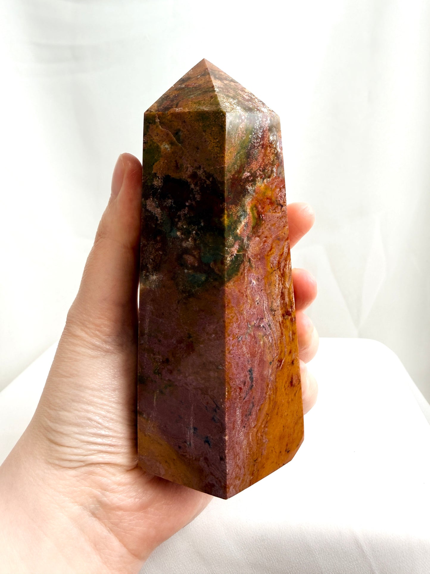 Natural Ocean Jasper Crystal Tower - Madagascar - 0.60kg (#2)