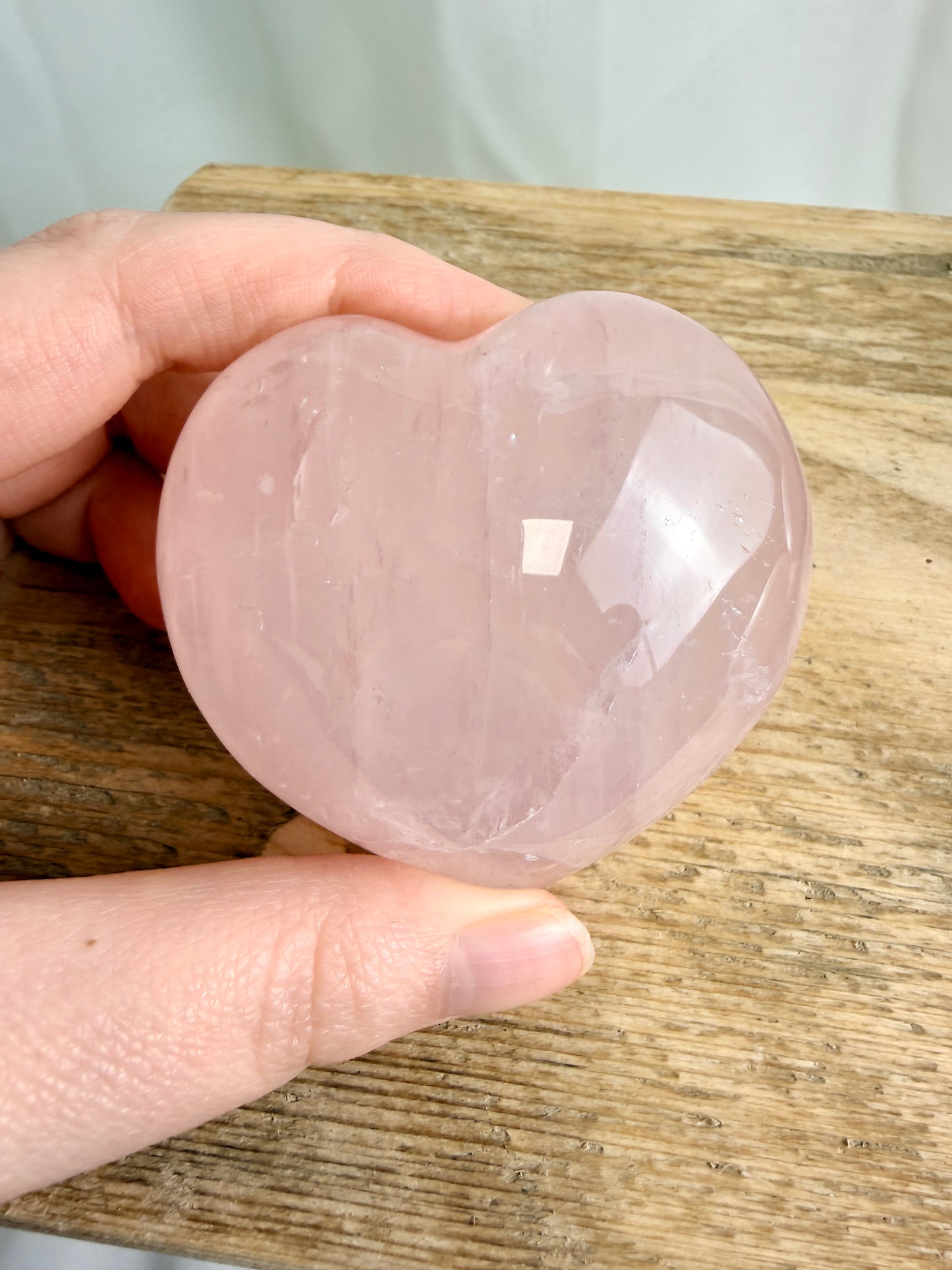 Natural Rose Quartz Crystal Heart - Madagascar - Randomly Chosen