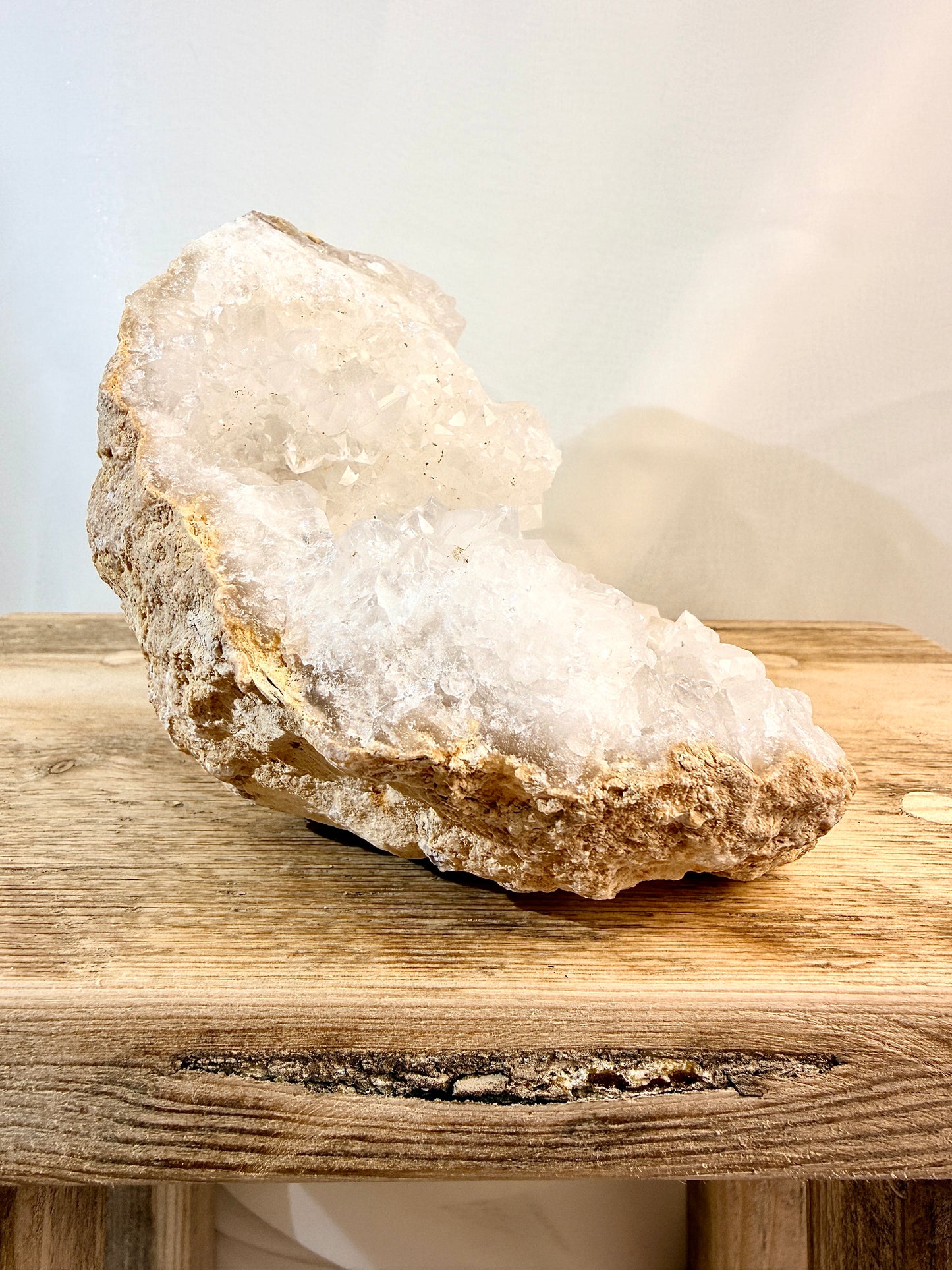Natural Open Quartz Geode - Morocco - 0.87kg (#2)