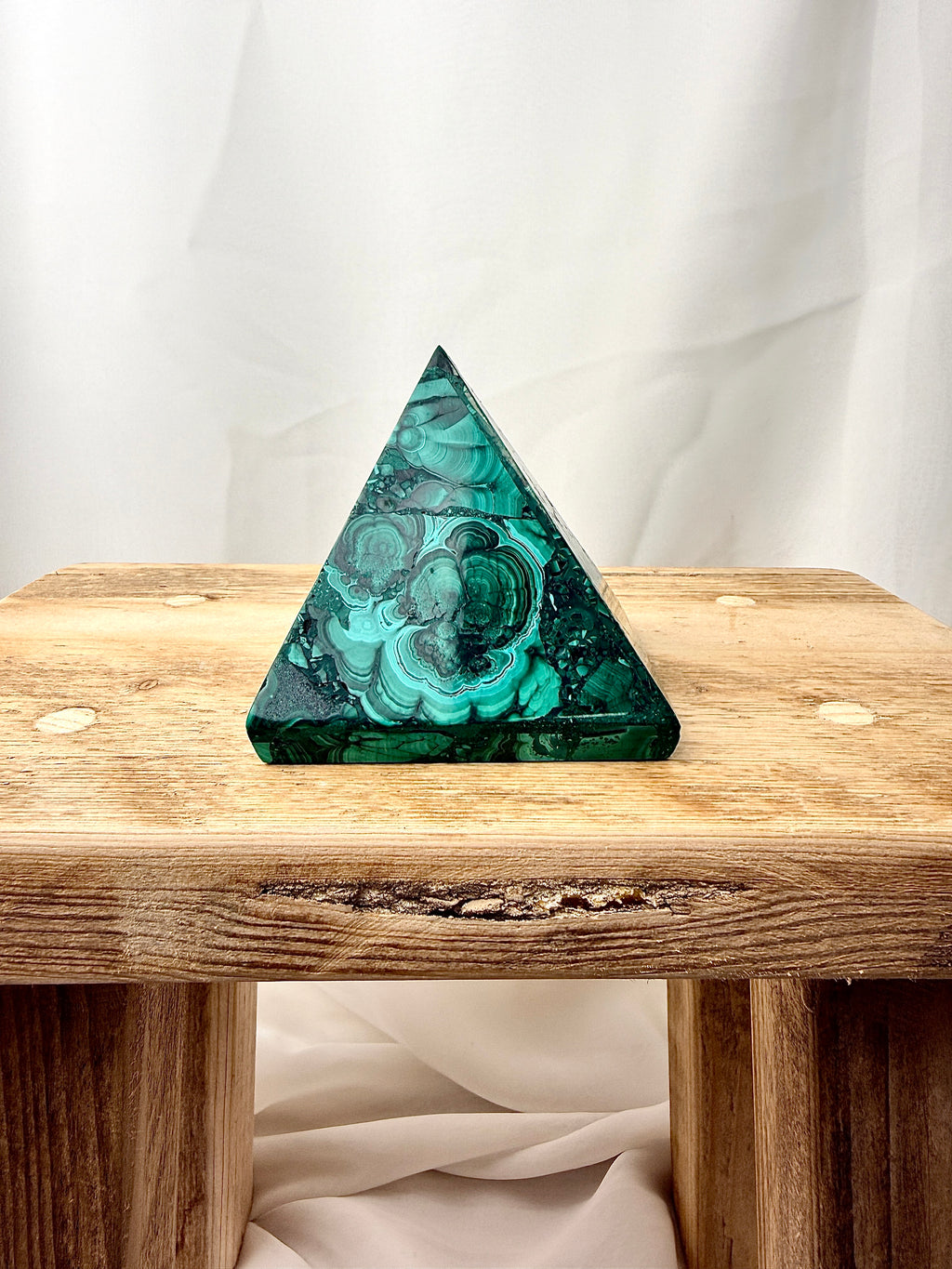Natural Malachite Pyramid