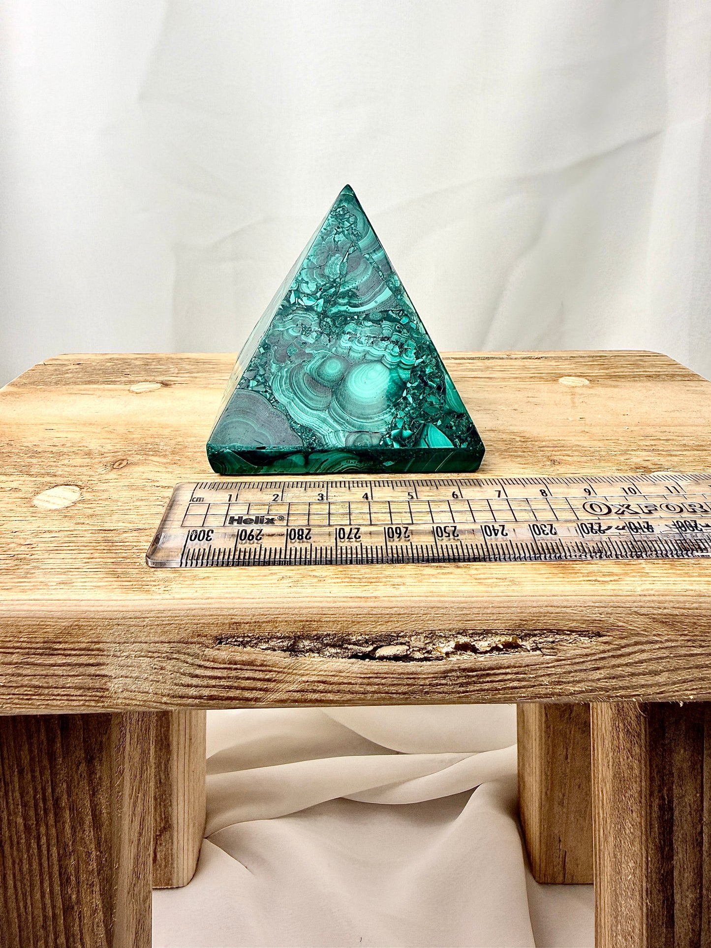 Natural Malachite Pyramid - Democratic Republic of the Congo - 0.30kg