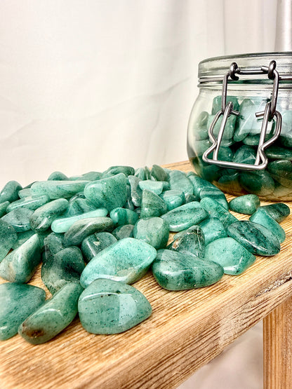 Green Aventurine Tumblestone - Zimbabwe - 15-20mm