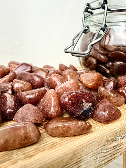 Red Aventurine Tumblestone - South Africa - 15-20mm