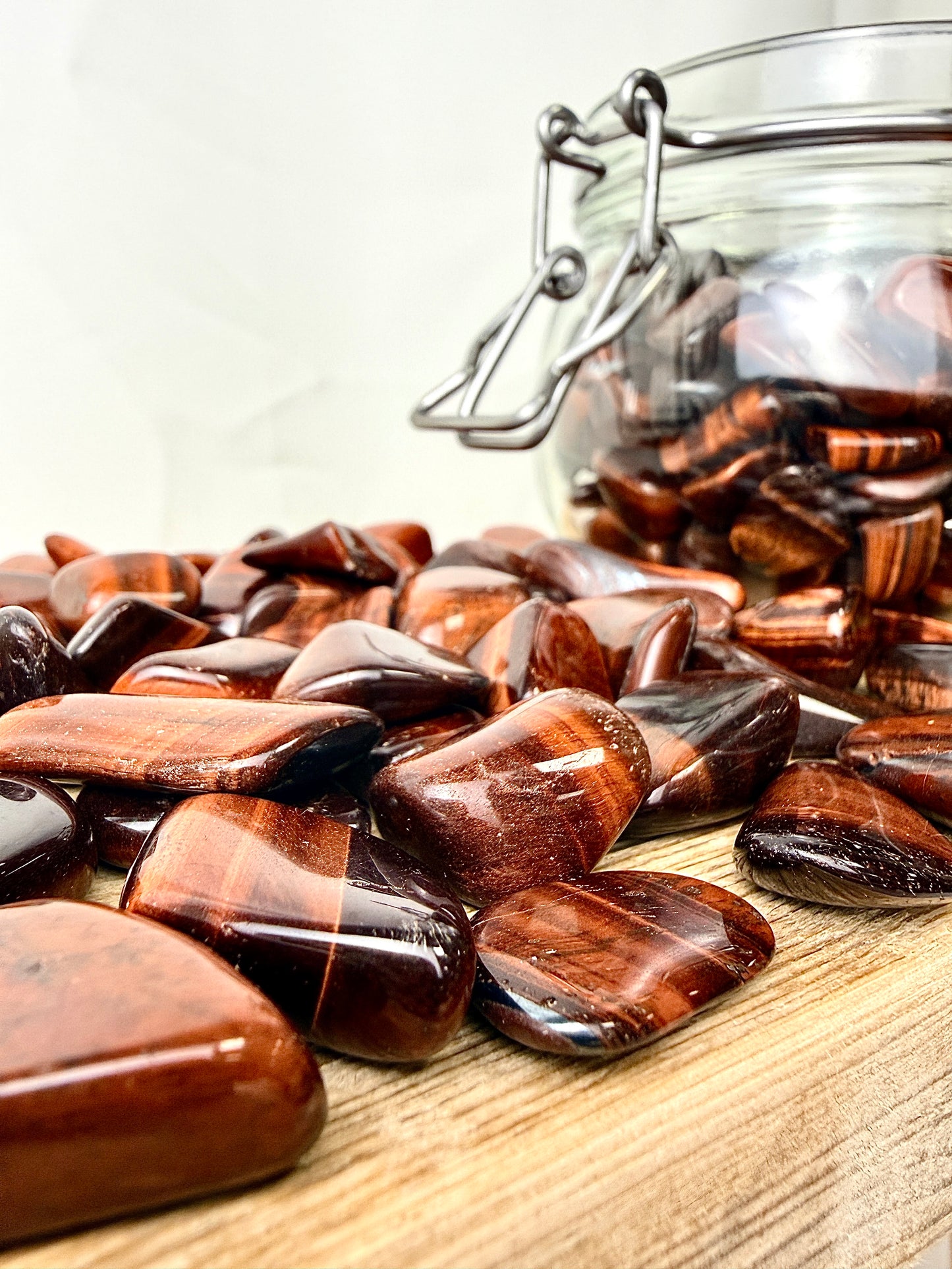 Red Tiger's Eye Tumblestone - South Africa - 15-20mm
