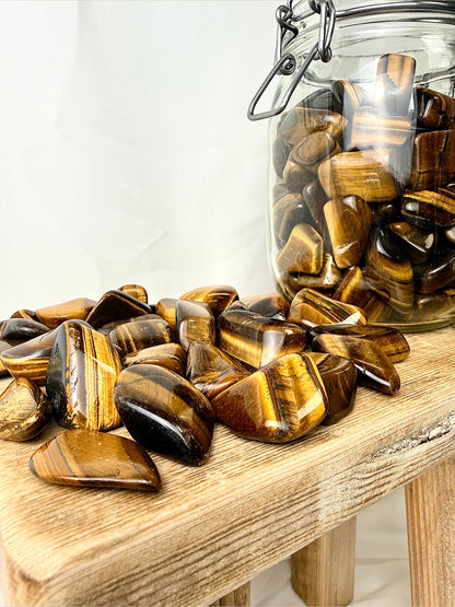 Gold Tiger's Eye Tumblestone - South Africa - 20-30mm