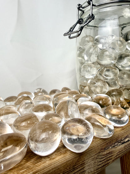 Rock Crystal Tumblestone - Brazil/Madagascar - 20-30mm