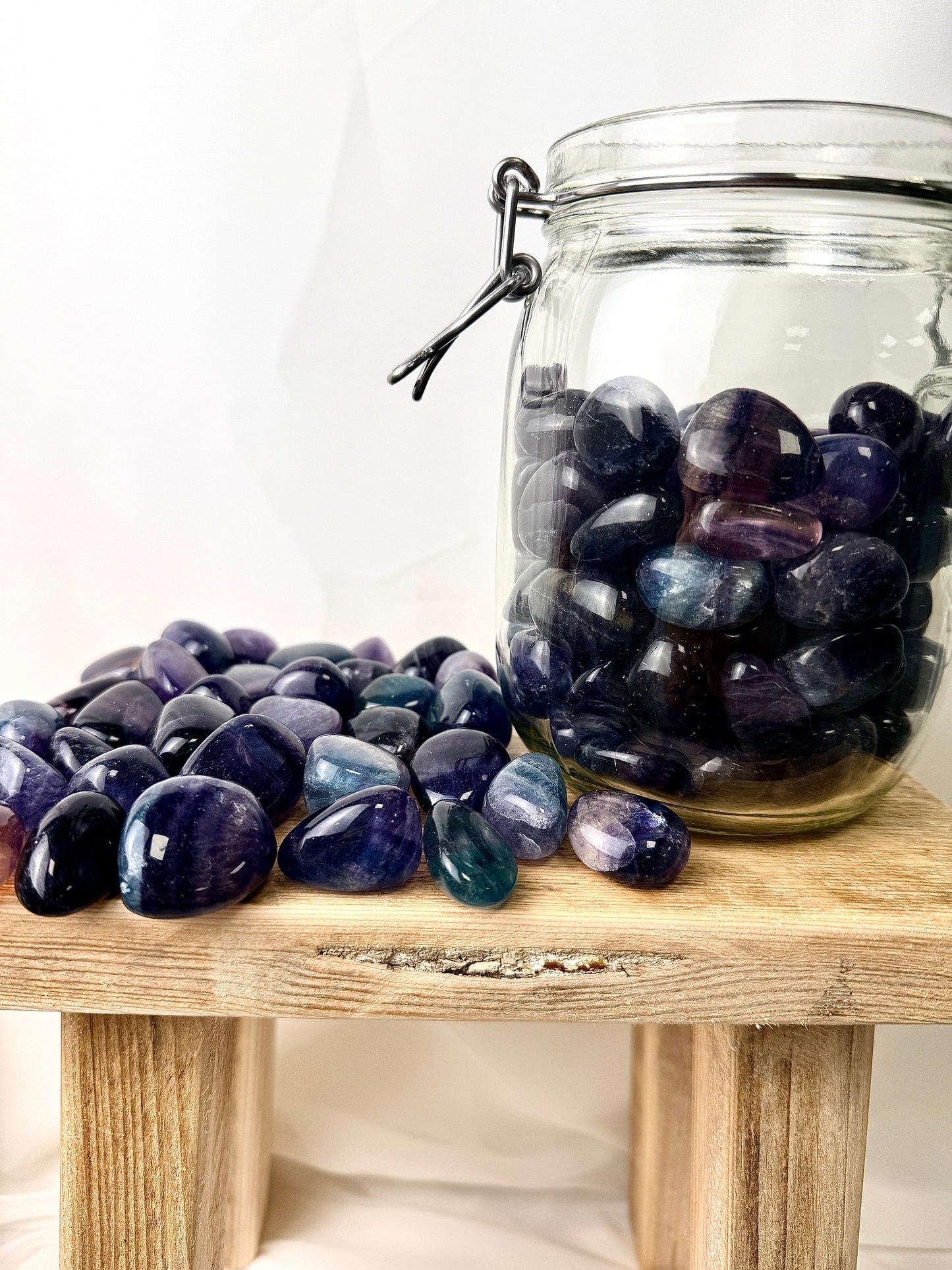 Rainbow Fluorite Tumblestone - China - 20-30mm