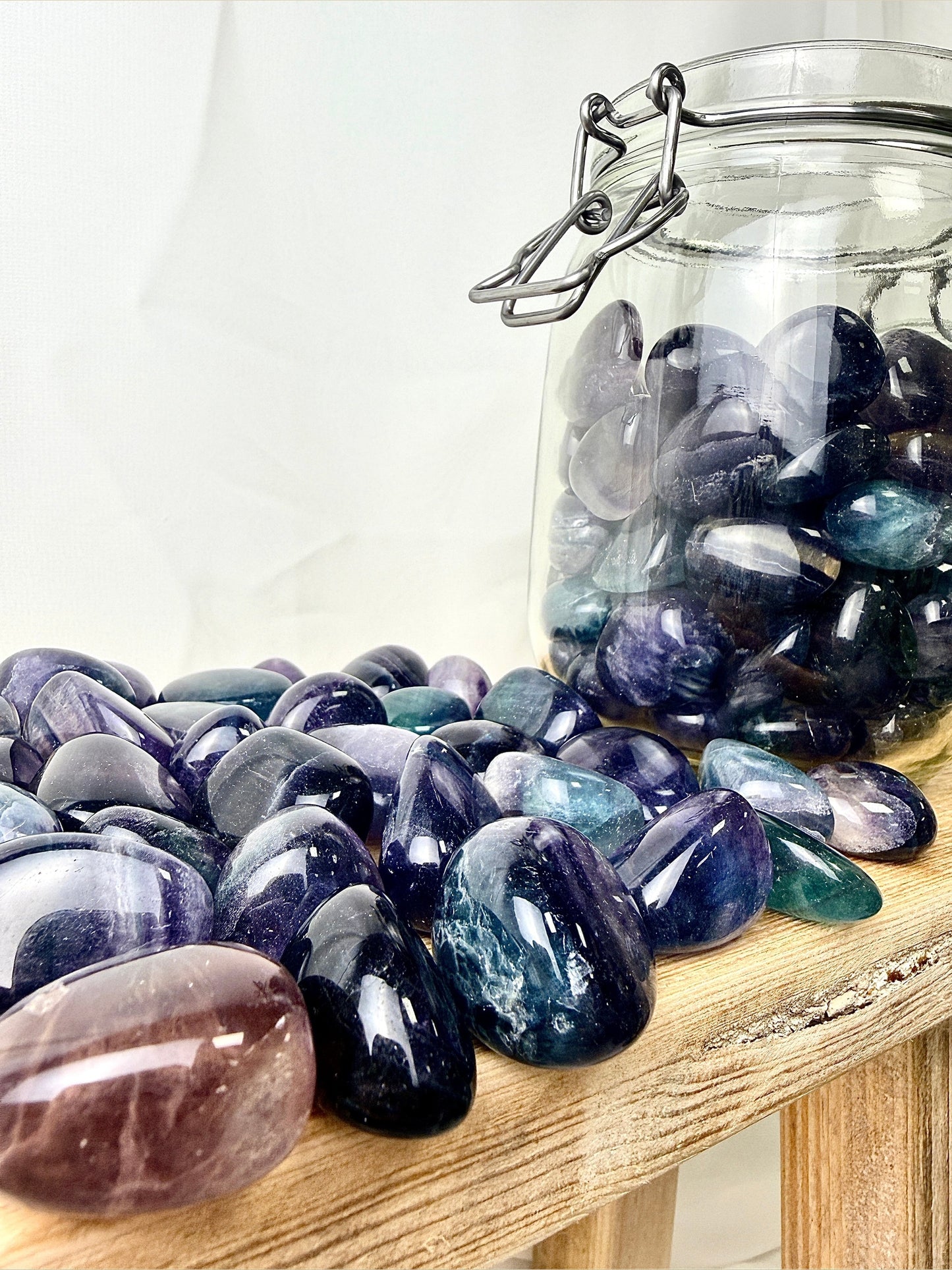 Rainbow Fluorite Tumblestone - China - 20-30mm