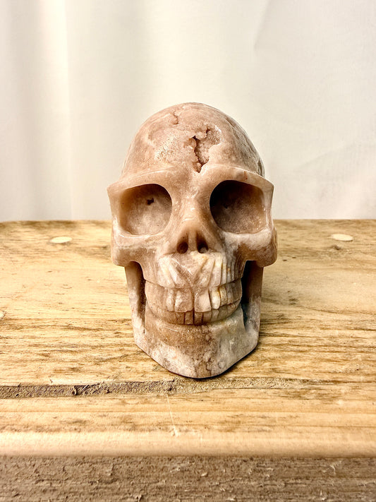 Pink Amethyst Skull (#7) - 369g - Brazil